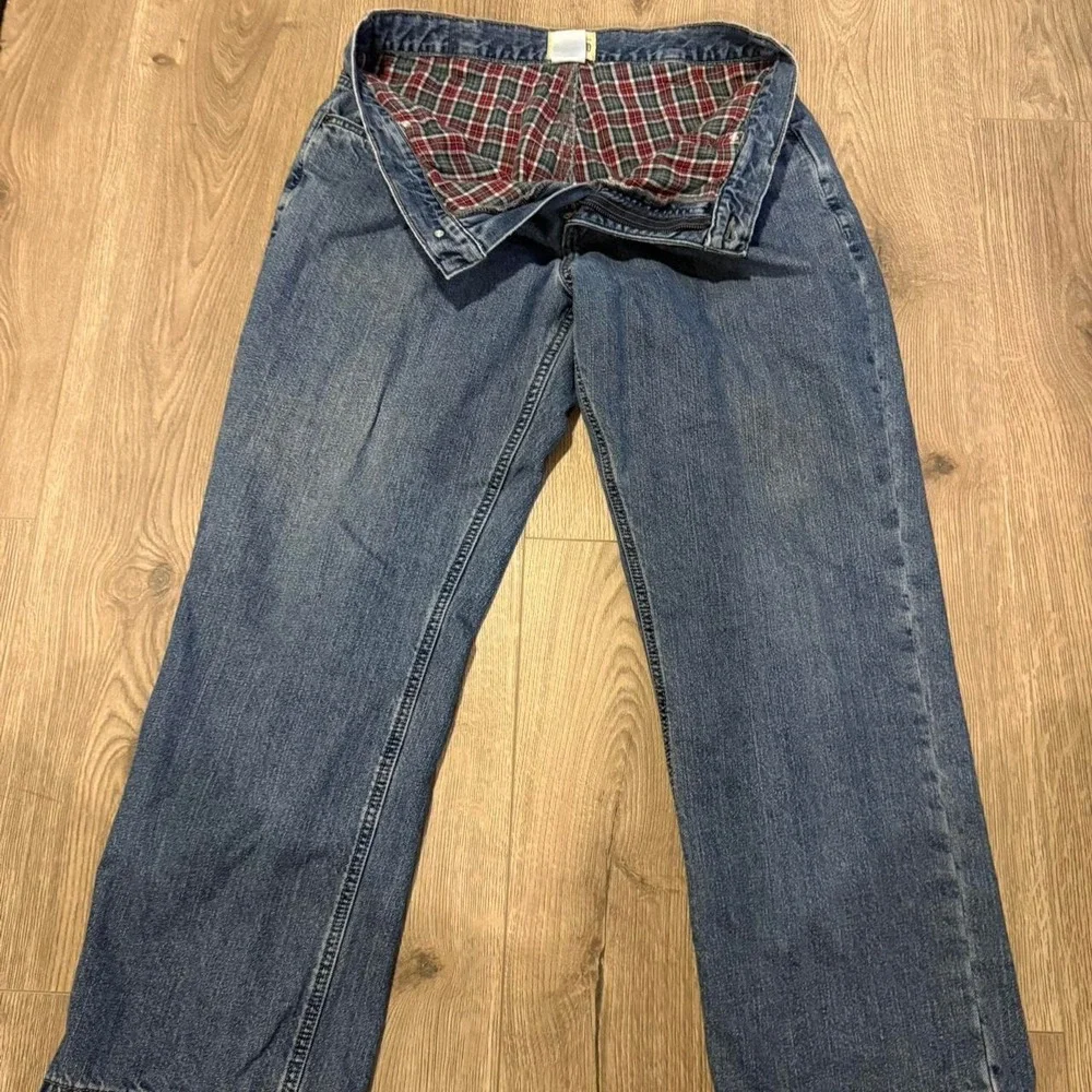 Red Head Brand Co Flannel Lined Jeans 36x30 Relaxed Fit Workwear Denim